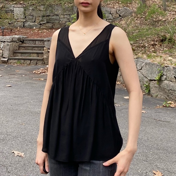 Madewell Black Silk Dance Floor Tank - Picture 3 of 10